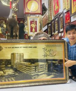 Tranh trường học thiết kế theo yêu cầu
